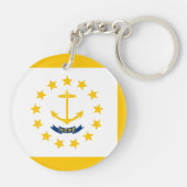 Porte-clés Drapeau de l'État de Rhode Island (Dos)
