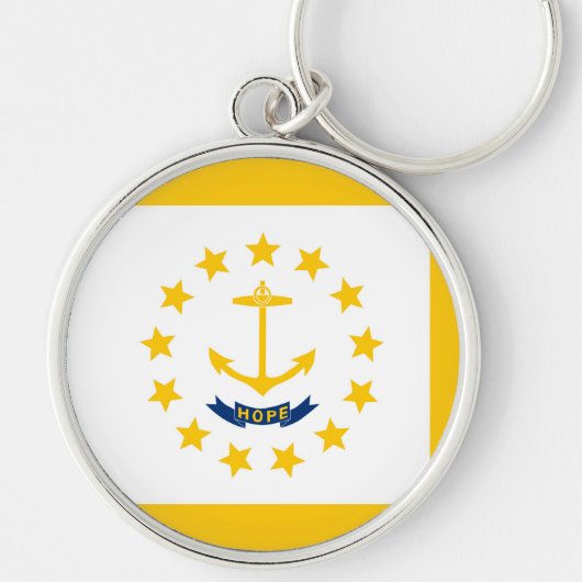 Porte-clés Drapeau de l'État de Rhode Island (Devant)