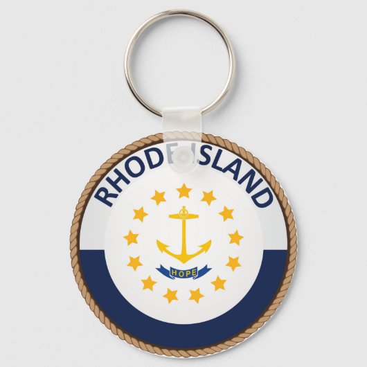 Porte-clés Drapeau de l'État de Rhode Island (Recto)