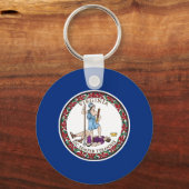 Porte-clés Drapeau de l'État de Virginie (Verso)