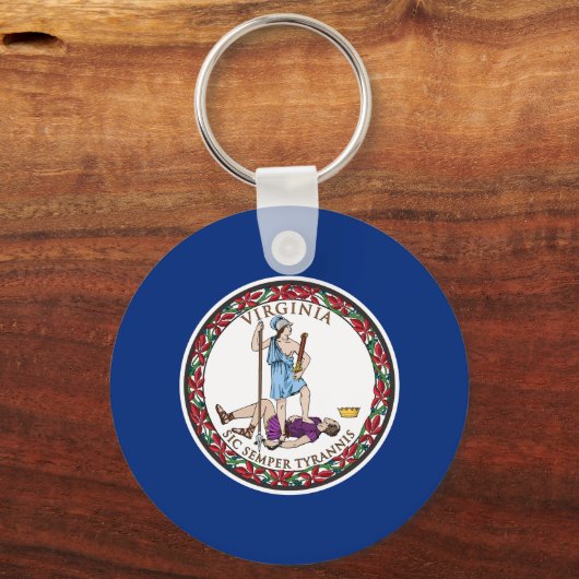 Porte-clés Drapeau de l'État de Virginie (Verso)