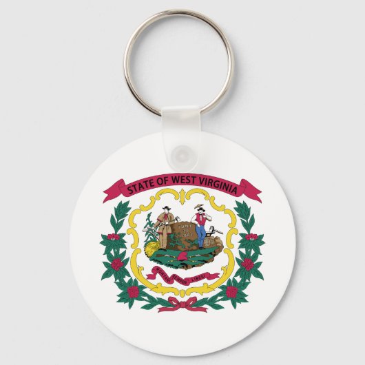 Porte-clés Drapeau de l'État de Virginie occidentale (Recto)