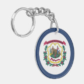 Porte-clés Drapeau de l'État de Virginie-Occidentale (Devant gauche)