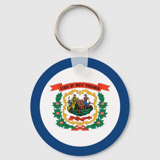 Porte-clés Drapeau de l'État de Virginie occidentale (Recto)
