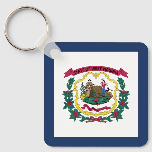 Porte-clés Drapeau de l'État de Virginie occidentale (Recto)