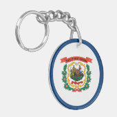Porte-clés Drapeau de l'État de Virginie occidentale (Devant gauche)