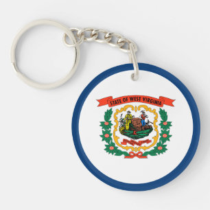 Porte-clés Drapeau de l'État de Virginie occidentale