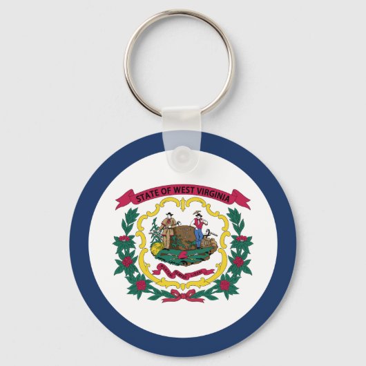 Porte-clés Drapeau de l'État de Virginie occidentale (Recto)