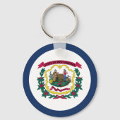 Porte-clés Drapeau de l'État de Virginie occidentale (Verso)