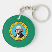 Porte-clés Drapeau de l'État de Washington (Dos)