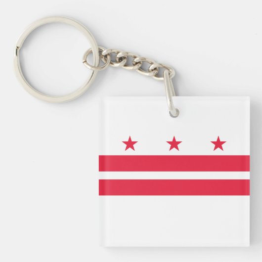 Porte-clés Drapeau de l'État de Washington DC (Devant)