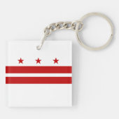 Porte-clés Drapeau de l'État de Washington DC (Dos)