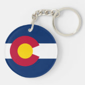 Porte-clés Drapeau de l'État du Colorado (Dos)