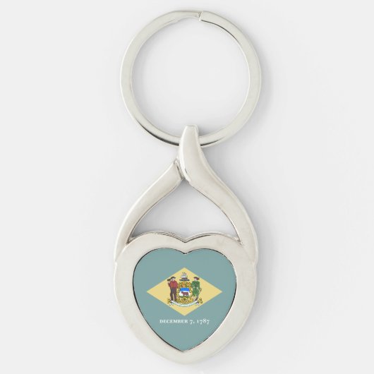 Porte-clés Drapeau de l'État du Delaware (Devant)