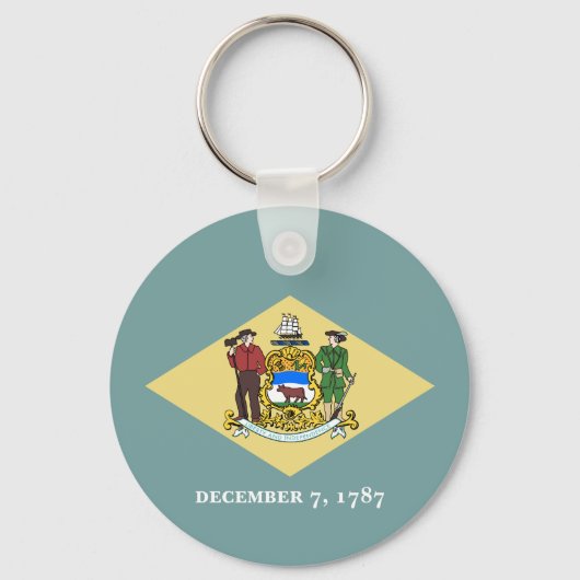 Porte-clés Drapeau de l'État du Delaware (Recto)