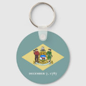 Porte-clés Drapeau de l'État du Delaware (Verso)