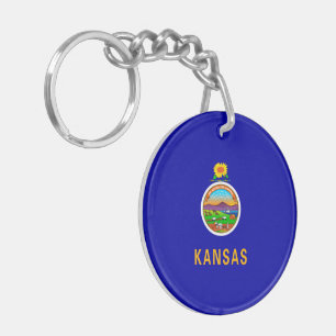 Porte-clés Drapeau de l'État du Kansas