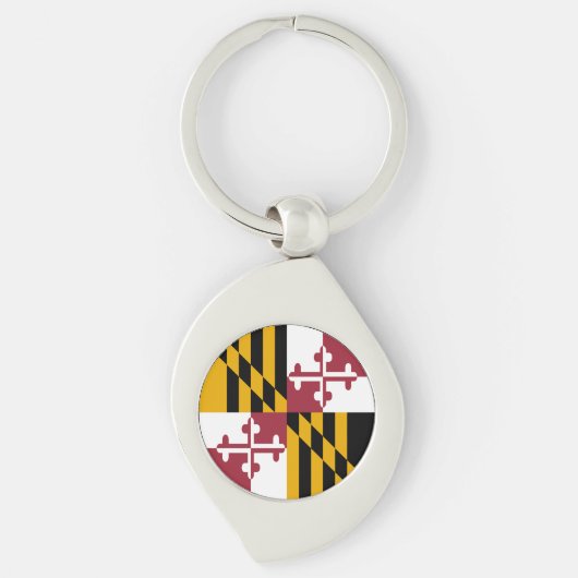 Porte-clés Drapeau de l'État du Maryland (Devant)