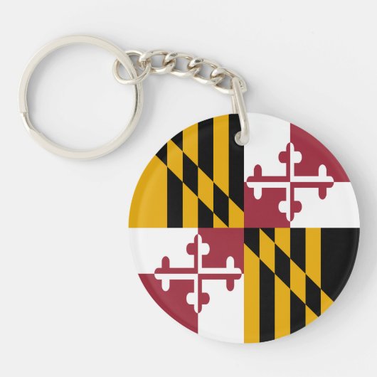 Porte-clés Drapeau de l'État du Maryland (Devant)