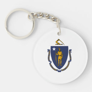 Porte-clés Drapeau de l'État du Massachusetts