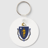 Porte-clés Drapeau de l'État du Massachusetts (Verso)