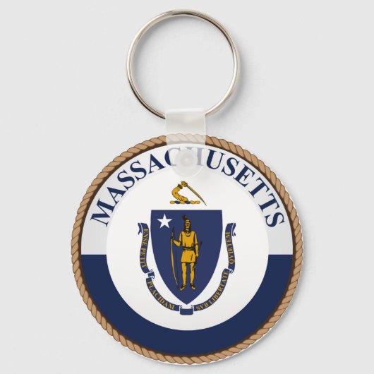 Porte-clés Drapeau de l'État du Massachusetts (Recto)