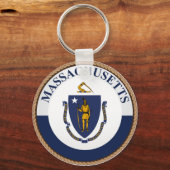 Porte-clés Drapeau de l'État du Massachusetts (Recto)