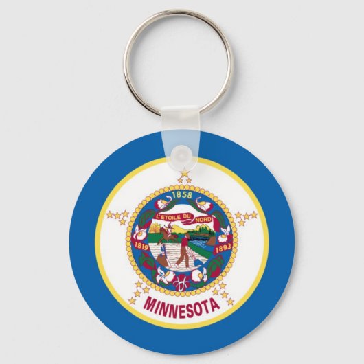 Porte-clés Drapeau de l'État du Minnesota (Recto)