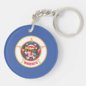 Porte-clés Drapeau de l'État du Minnesota (Dos)