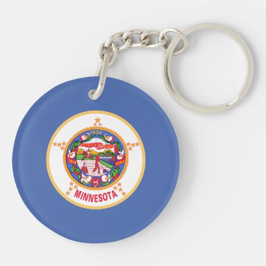 Porte-clés Drapeau de l'État du Minnesota (Dos)