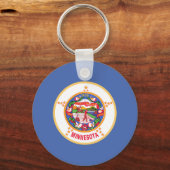Porte-clés Drapeau de l'État du Minnesota (Recto)