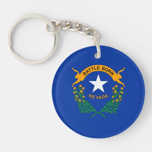 Porte-clés Drapeau de l'État du Nevada (Devant)