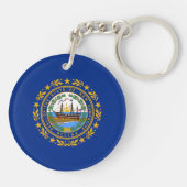 Porte-clés Drapeau de l'État du New Hampshire (Dos)