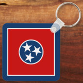 Porte-clés Drapeau de l'État du Tennessee (Verso)