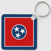 Porte-clés Drapeau de l'État du Tennessee (Dos)