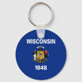 Porte-clés Drapeau de l'État du Wisconsin (Recto)