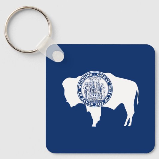 Porte-clés Drapeau de l'État du Wyoming (Recto)