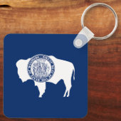Porte-clés Drapeau de l'État du Wyoming (Verso)
