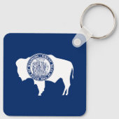 Porte-clés Drapeau de l'État du Wyoming (Dos)