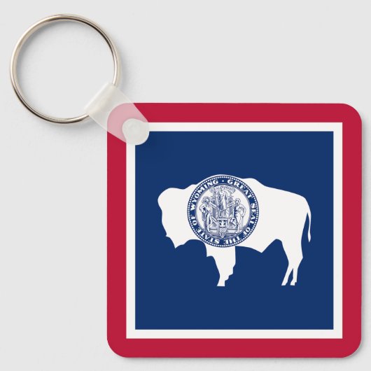 Porte-clés Drapeau de l'État du Wyoming (Recto)