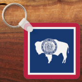 Porte-clés Drapeau de l'État du Wyoming (Recto)