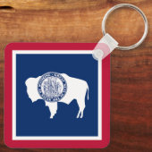 Porte-clés Drapeau de l'État du Wyoming (Verso)