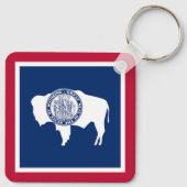 Porte-clés Drapeau de l'État du Wyoming (Dos)
