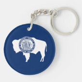 Porte-clés Drapeau de l'État du Wyoming (Dos)