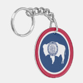 Porte-clés Drapeau de l'État du Wyoming (Devant gauche)