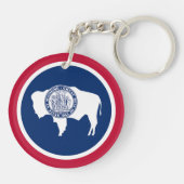 Porte-clés Drapeau de l'État du Wyoming (Dos)