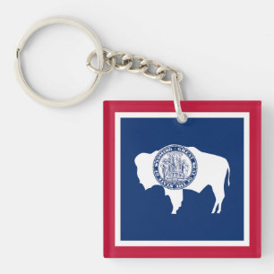 Porte-clés Drapeau de l'État du Wyoming