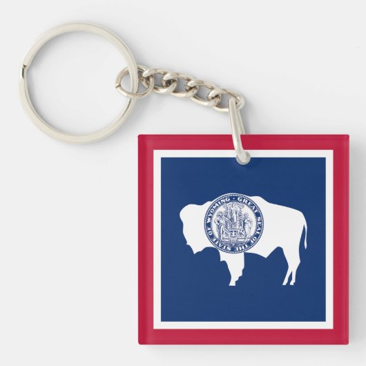 Porte-clés Drapeau de l'État du Wyoming (Devant)