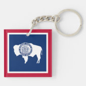 Porte-clés Drapeau de l'État du Wyoming (Dos)