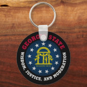 PORTE-CLÉS DRAPEAU DE L'ÉTAT GEORGIA PEACH (Recto)